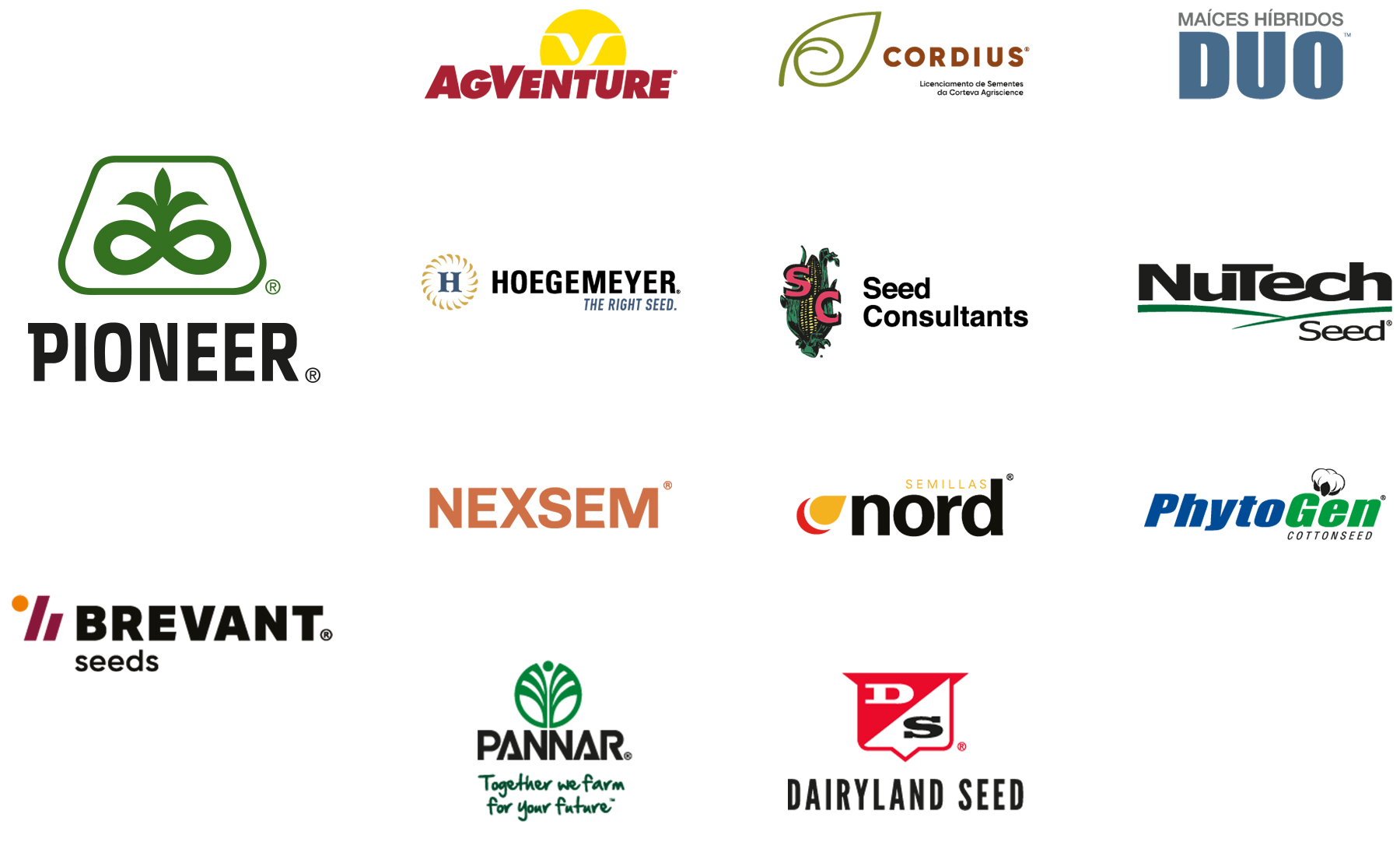 Seed brands and products Logos