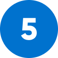 Number 5 icon