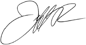 Signature of Jeff Rudolph, Senior VP and Chief Strategy Officer at Corteva.